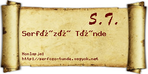 Serfőző Tünde névjegykártya